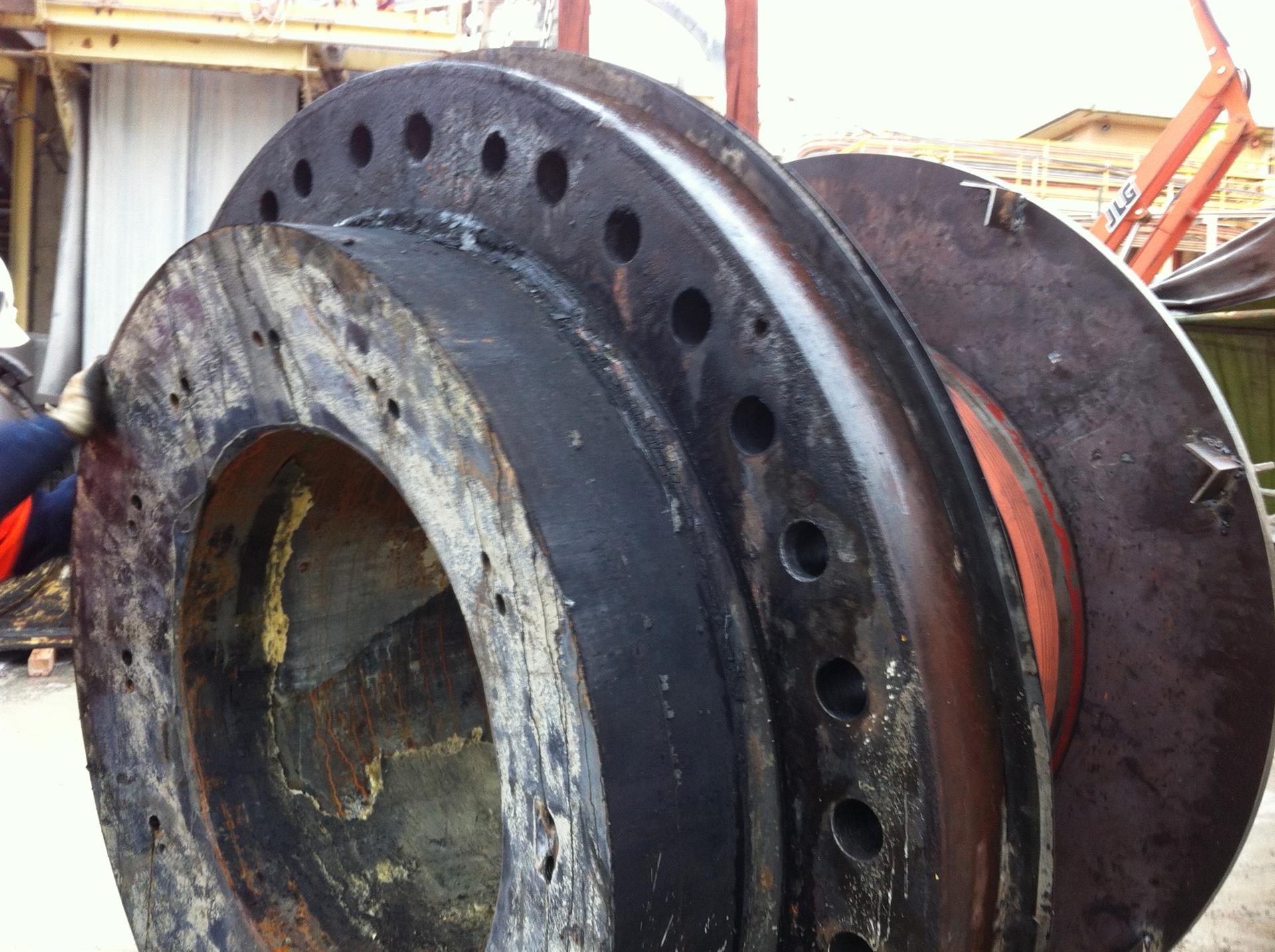 Industrial Grinding Mill – Bolts Removed